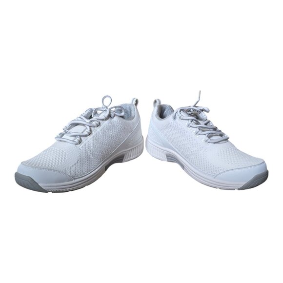 Ladies Orthofeet Stretch Knit White Shoes - Picture 1 of 8